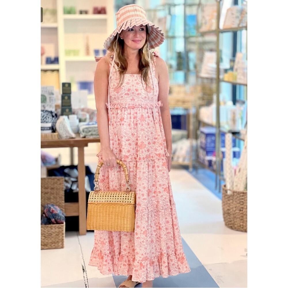 Anna Cate Eliza Maxi dress floral coral field sz S